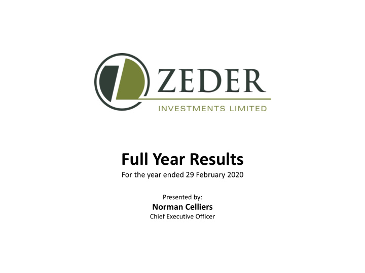 full year results