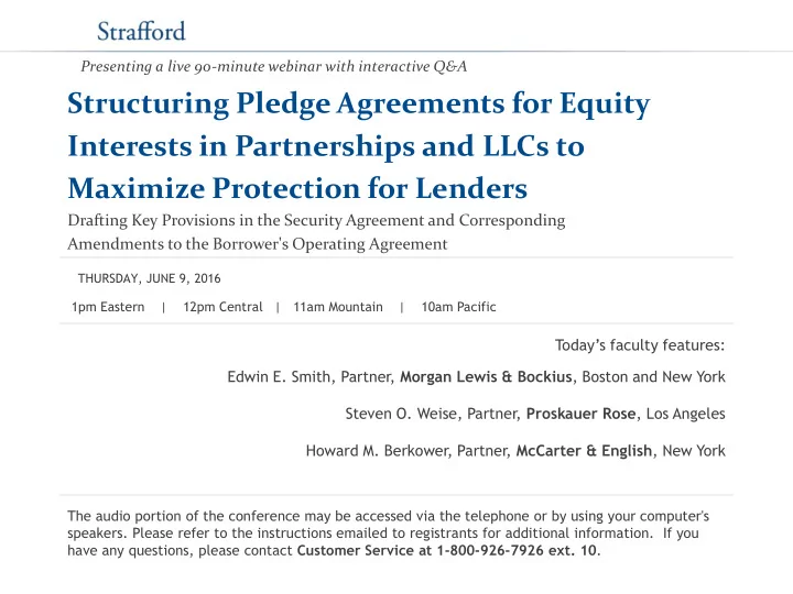 structuring pledge agreements for equity interests in