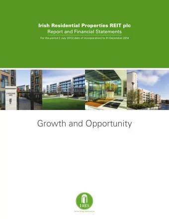 Growth and Opportunity  Profile Irish Residential Properties REIT plc (the Company or