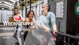 Wereldhave  Company presentation  May 2020  Agenda  1  Impact Covid-19  2  Strategy update  3  FY