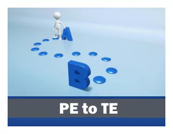 PE to TE  PE to TE  Technical evaluation  Technical evaluation  edure (i) The bid shall comprise a