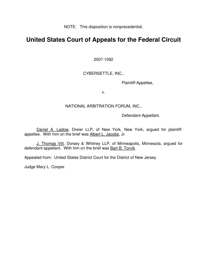 note this disposition is nonprecedential united states