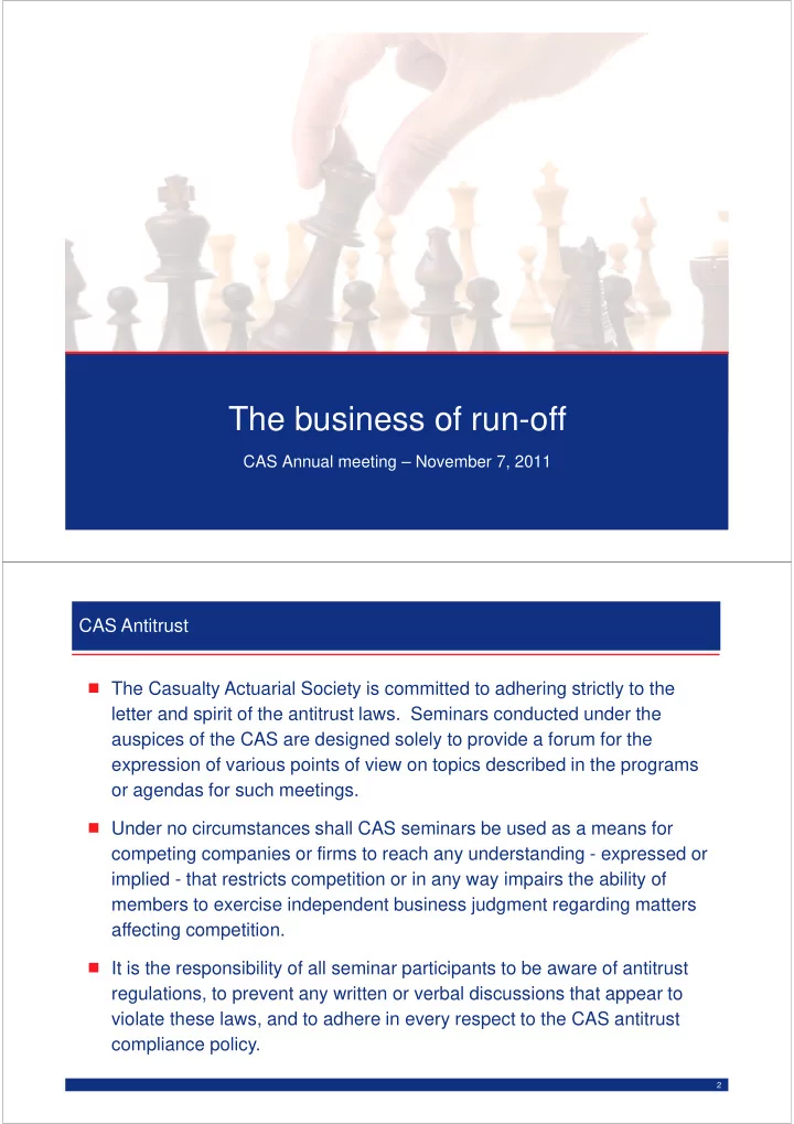 the business of run off