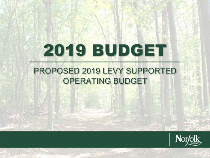 norfolk county operating and capital budgets