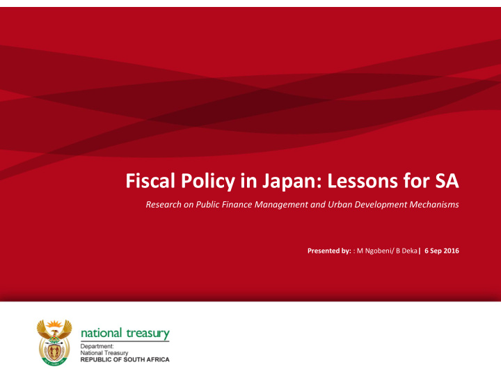 fiscal policy in japan lessons for sa