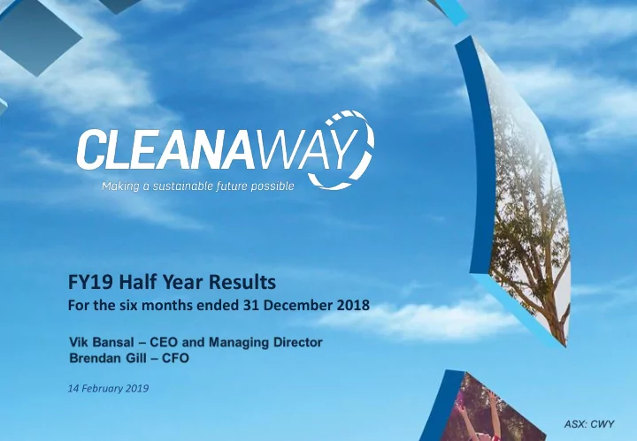 fy19 half year results