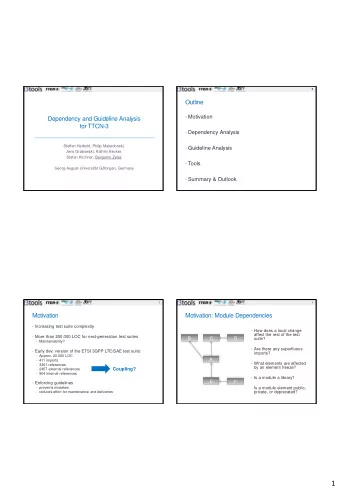 1  5  6  Motivation: Module Dependencies  Dependency Analysis  Local change:  Import  A  B  A  B