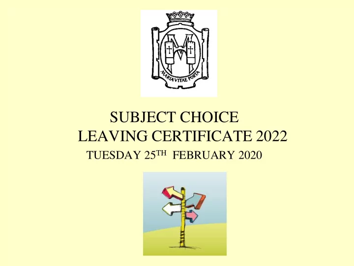 subject choice