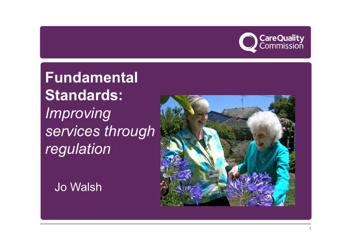fundamental standards improving services through