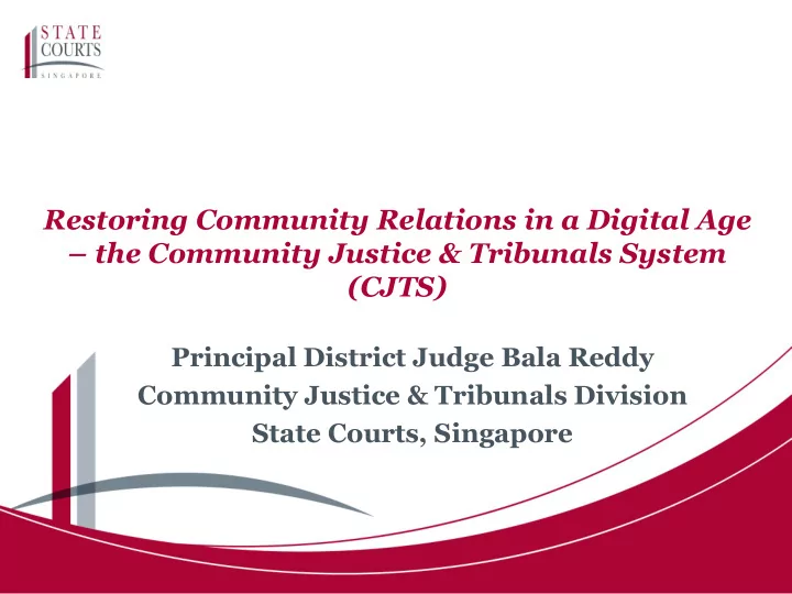 restoring community relations in a digital age