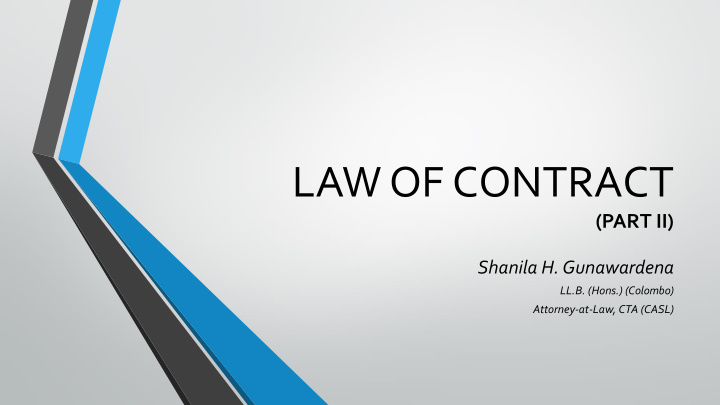 law of contract