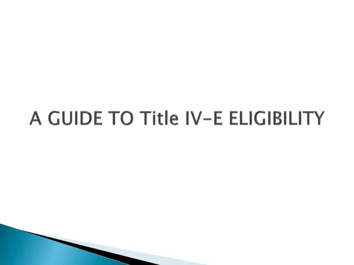 to better understand what iv e funding is and why it is