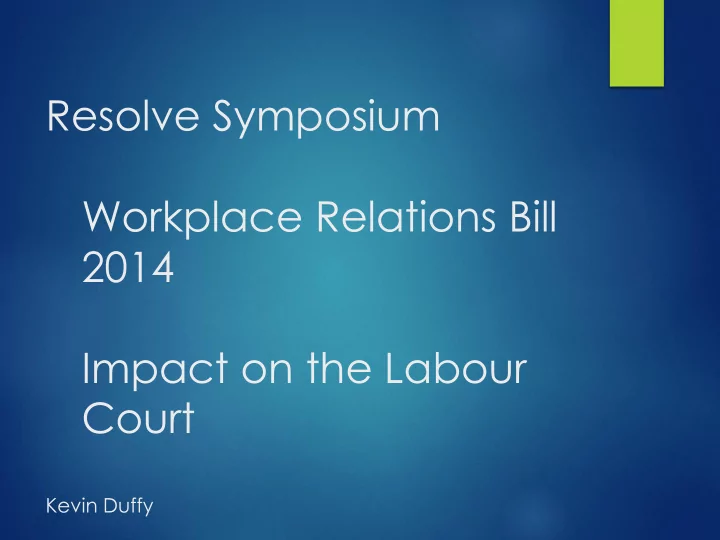 2014 impact on the labour