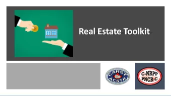 Real Estate Toolkit  www.carst.ca  Canadian Association of Radon Scientists and Technologists
