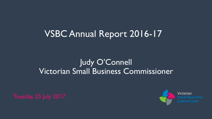 vsbc annual report 2016 17