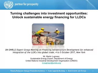 Turning challenges into investment opportunities:   Unlock sustainable energy financing for