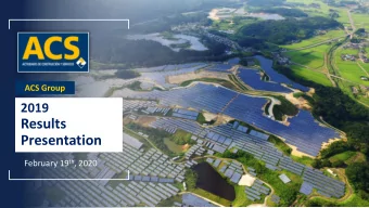 Results  Presentation February 19 th , 2020  Executive summary Net Profit 2019 962  mn +5.1 %