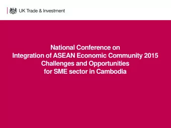 National Conference on  Integration of ASEAN Economic Community 2015  Challenges and Opportunities