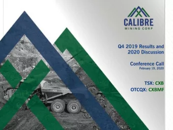 TSX: CXB  OTCQX: CXBMF  1  Notes to Investors  Forward-Looking Statements Certain information set