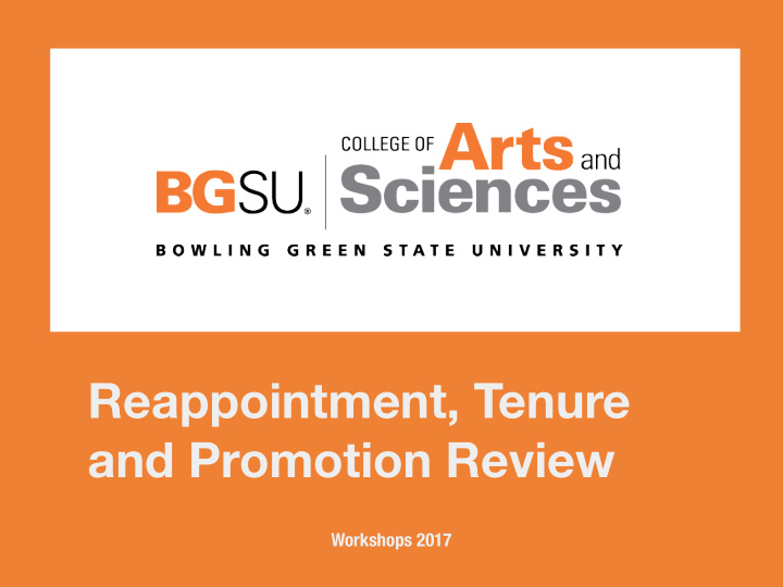 reappointment tenure and promotion review