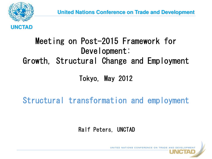meeting on post 2015 framework for development growth