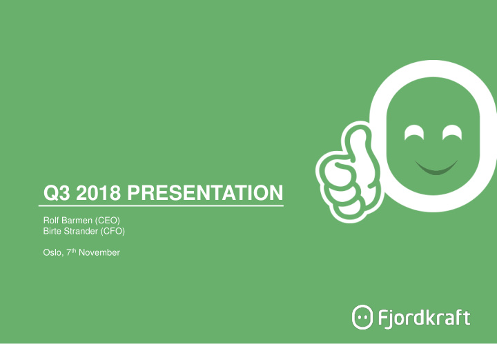 q3 2018 presentation