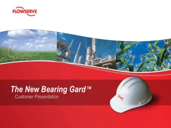 The New Bearing Gard TM  Customer Presentation  Agenda  Welcome to the Bearing Gard