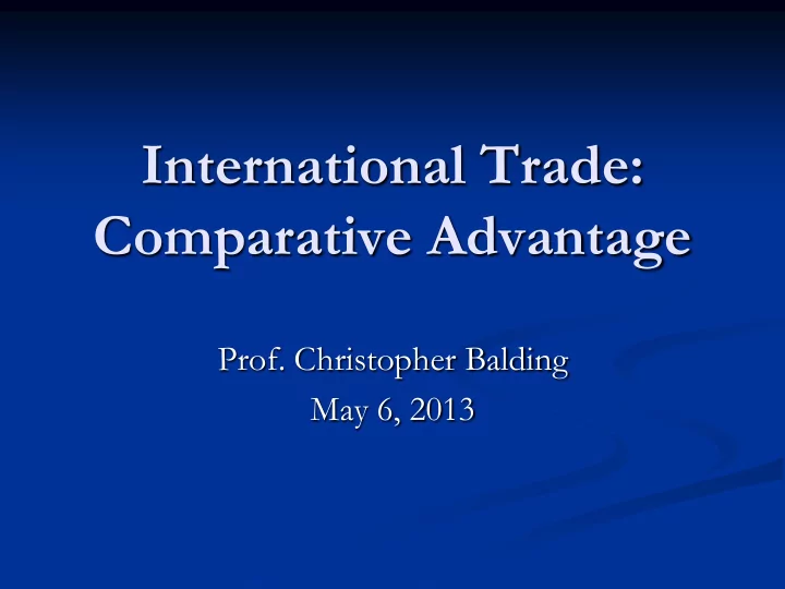 international trade