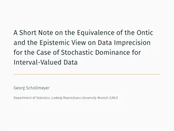 A Short Note on the Equivalence of the Ontic  and the Epistemic View on Data Imprecision  for the