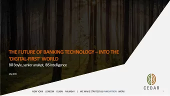 DIGITAL - FIRST WORLD  Bill Boyle, senior analyst, IBS Intelligence  May 2019  NEW YORK