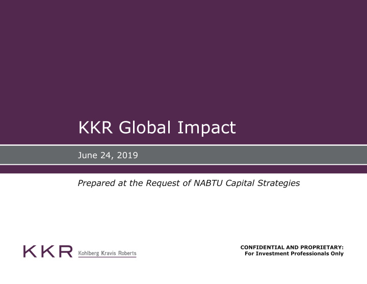 kkr global impact