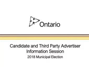 Ca  Candida  didate  te an  and Thir  hird  d Par  arty  ty Advertiser  vertiser  Info  In  form