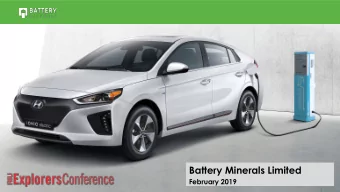 Battery Minerals Limited  February 2019  1  1  1  1  Board Management  Share Price for last 12