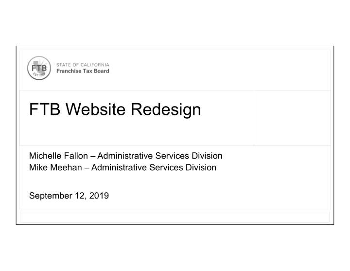 ftb website redesign