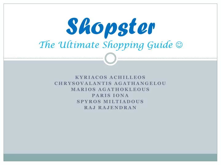 shopster
