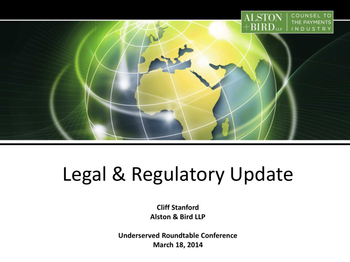 legal regulatory update