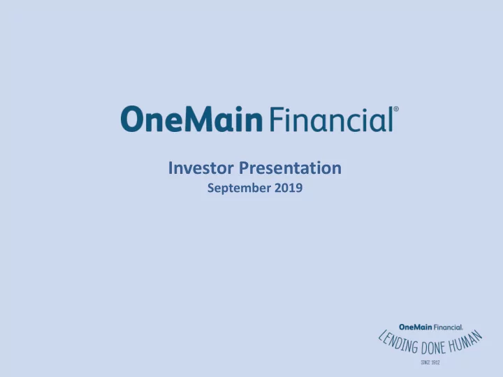 investor presentation