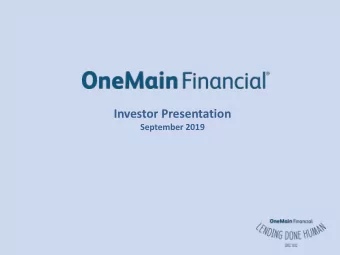 Investor Presentation  September 2019  Important information This document contains summarized
