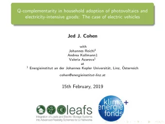 Q-complementarity in household adoption of photovoltaics and  electricity-intensive goods: The case