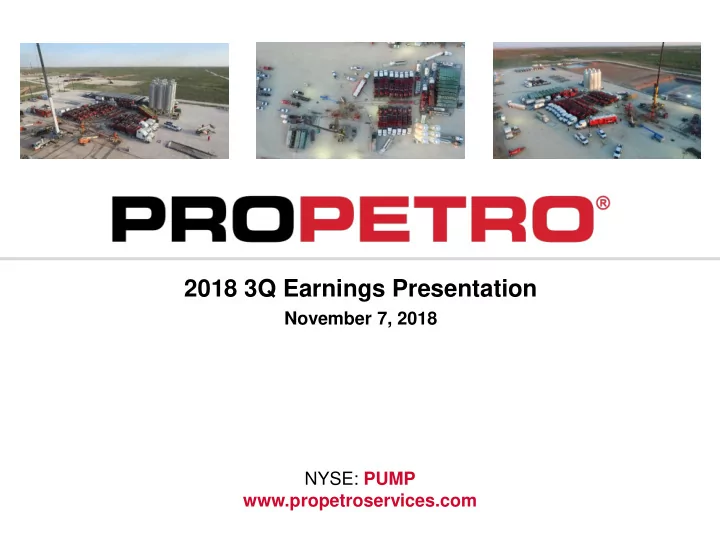 2018 3q earnings presentation