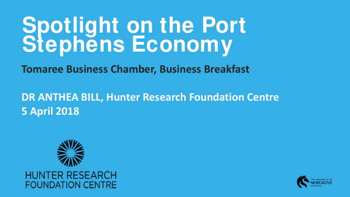 spotlight on the port stephens economy