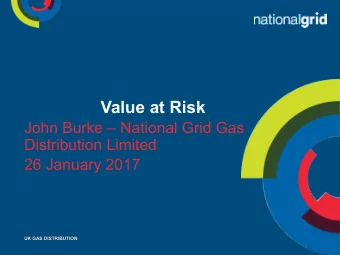 Value at Risk  John Burke  National Grid Gas  Distribution Limited  26 January 2017  UK GAS