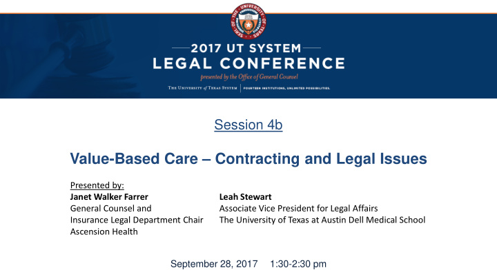value based care contracting and legal issues
