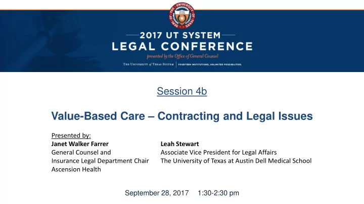 value based care contracting and legal issues