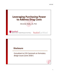 leveraging purchasing power to address drug costs