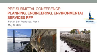 Port of San Francisco, Pier 1  May 3, 2017  Agenda  Introductions  Background  Seawall