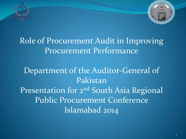 role of procurement audit in improving procurement