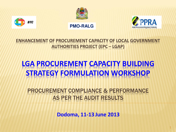 lga procurement capacity building