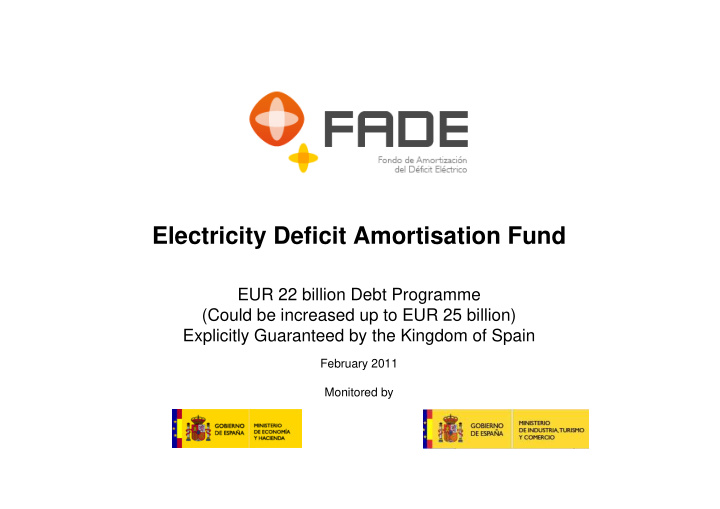 electricity deficit amortisation fund