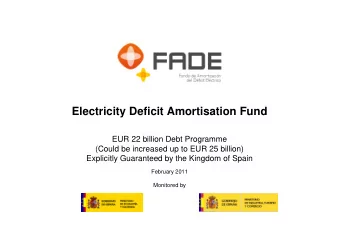 Electricity Deficit Amortisation Fund  EUR 22 billion Debt Programme  (Could be increased up to EUR